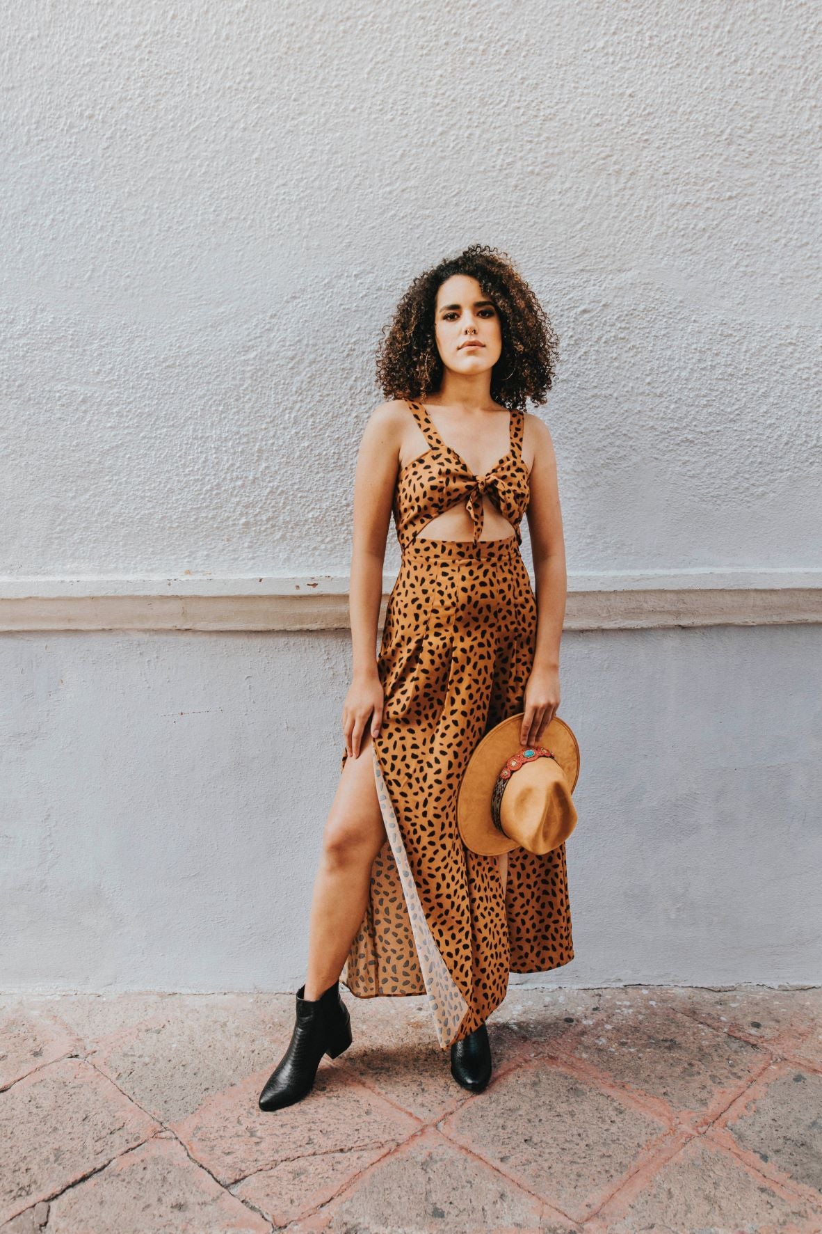 Cutout Leopard Print Dress