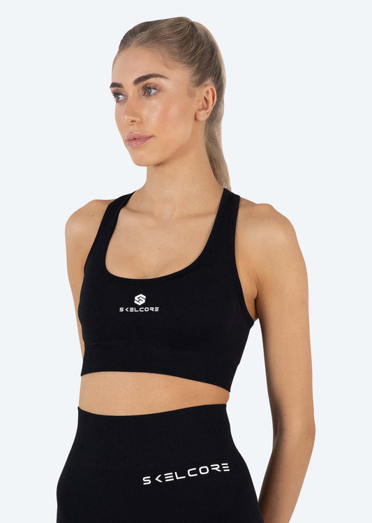 Skelcore: Women's Seamless Racer Back Lux Sports Bra