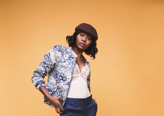 Patterned Bomber Jacket