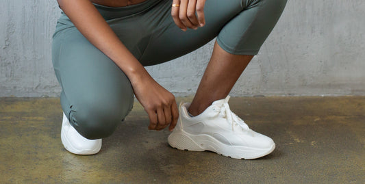 All White Running Shoe