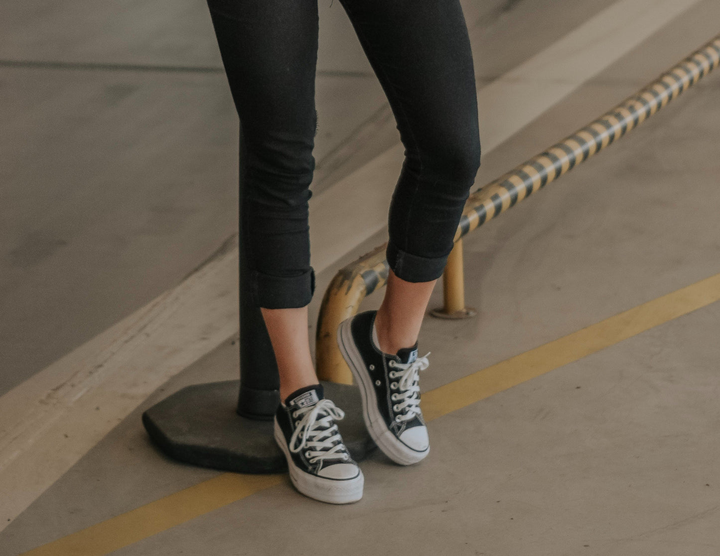 Canvas Platform Sneaker - Black