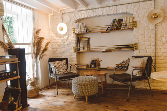 Metal and Wood Frame Accent Chairs