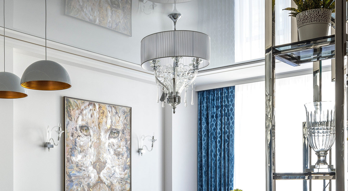 Smoke Grey Crystal Chandelier
