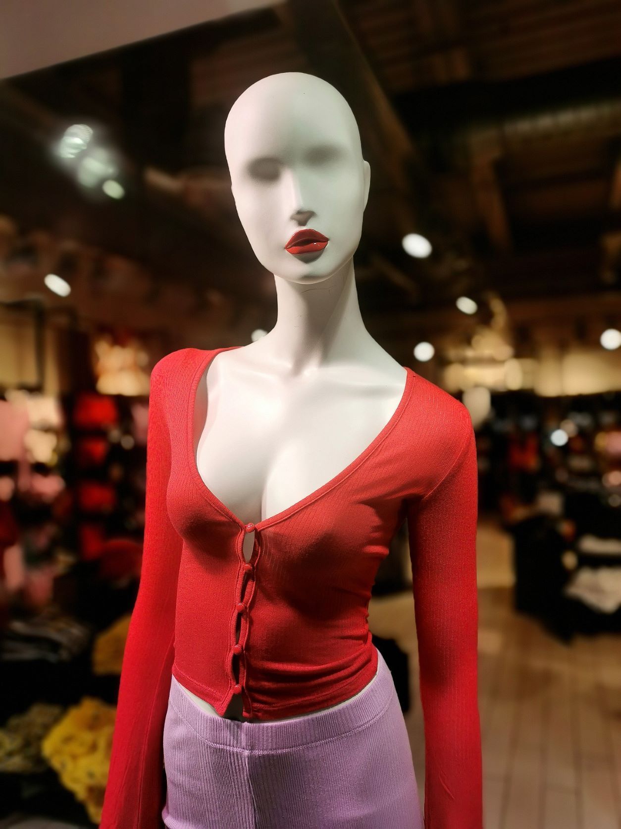 Deep V-Neck Crop Top
