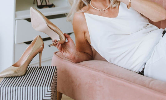 Gold Point Toe Pumps