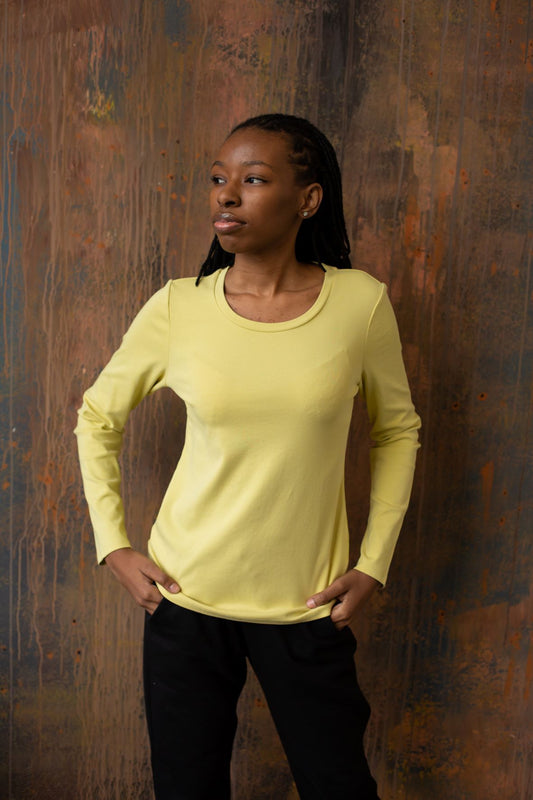 Long Sleeve Essential Tee - Yellow